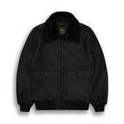 THE CARTER - Black Leather Contemporary Fit - Golden Bear Sportswear