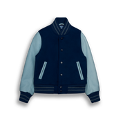 THE PINT SIZE - Royal Blue Melton Wool/Light Blue Leather Kids Fit - Golden Bear Sportswear
