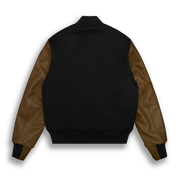 THE ALBANY - Black Melton Wool/Olive Leather Contemporary Fit - Golden Bear Sportswear