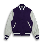 THE ALBANY - Purple Melton Wool/White Leather Contemporary Fit - Golden Bear Sportswear