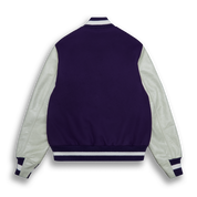 THE ALBANY - Purple Melton Wool/White Leather Contemporary Fit - Golden Bear Sportswear