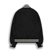 THE PORTOLA - Black Wool/Striped Cuff Contemporary Fit - Golden Bear Sportswear