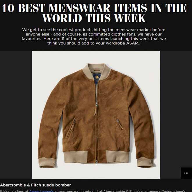 ABERCROMBIE & FITCH SUEDE BOMBER