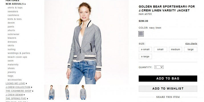 J. CREW WOMEN’S LINEN VARSITY