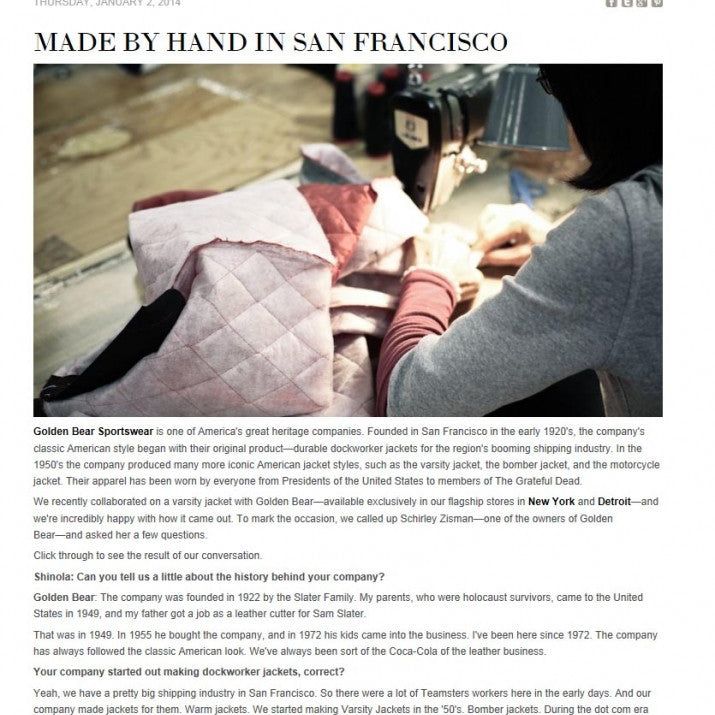 GOLDEN BEAR COLLABORATION WITH SHINOLA