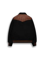 THE LOBOS - Western Varsity Jacket Black/Espresso Classic Fit