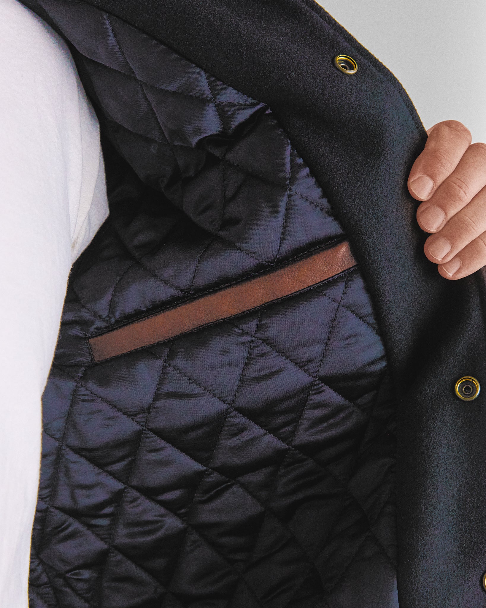 THE LOBOS - Western Varsity Jacket Black/Espresso Classic Fit