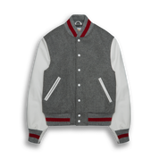 THE ALBANY - Grey Melton Wool/White Leather Contemporary Fit - Golden Bear Sportswear 
